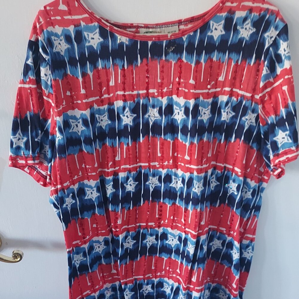 Tie-die-look short-sleeved Tee